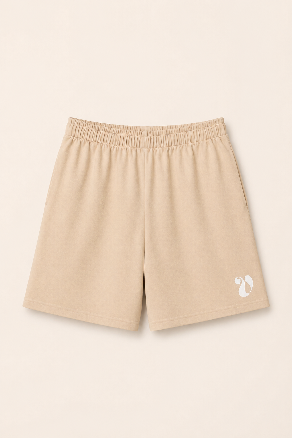 Signature V Long Cotton Shorts Pink Peach